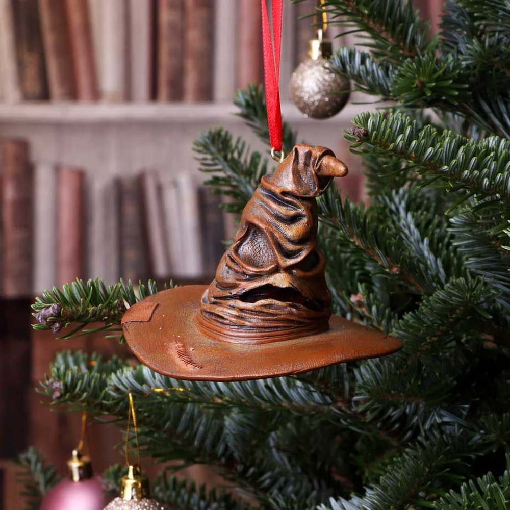 Nemesis Now Harry Potter - Sorting Hat Hanging Ornament Weihnachtskugel - Braun
